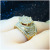 Rong Yu EBay Cross-Border Hot Selling Luxury Full Diamond Micro Pave Ring Wish Plated 18K Gold round Engagement Ring