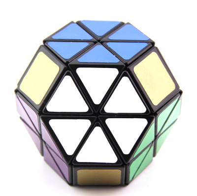 Blue Eight axis octahedral hydrangea cube black diamond shaped Eight axis puzzle cube wholesale