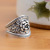 Rong Yu Wish Hot Selling 925-Plated Vintage Thai Silver Rose Ring Exquisite Relief Flower Valentine's Day Ring