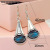 Rong Yuomei Plated S925 Vintage Thai Silver Turquoise Earrings Fashion Creative Petunia Long Wind Chime Earrings for Women