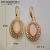 Rongyu Korean version of temperament gold - plated set diamond, pink diamond earrings European and American women fashion party exaggerated zircon earrings