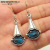 Rong Yuomei Plated S925 Vintage Thai Silver Turquoise Earrings Fashion Creative Petunia Long Wind Chime Earrings for Women