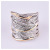 Rongyu Wish AliExpress EBay Amazon Cross-Border New Arrival Full Rhinestone Zircon Winding Multi-Layer Gold Two-Tone Ring