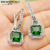 Amazon Luxury European and American Style Fashion Earring Pendant for Ladies Creative Bag/Lock-Shaped Square Diamond Zircon Earring Accessories