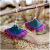 Rongyu Fashion Bohemian Purple Leaves Fresh Earrings European and American Popular Handmade Leaf Earrings
