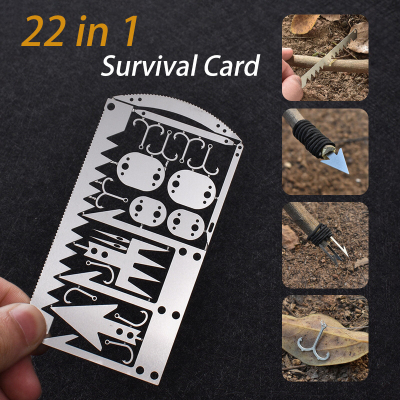 Amazon Hot Sale Outdoor Camping Supplies Multifunctional Survival Tools Fishing Gear Fishhook Card