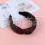 Letter Pattern Decoration Two-Color Autumn and Winter Flannel Cloth Headband Hair Accessories Adult Sweet Hairpin with Broad Edge Headdress