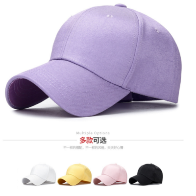 Spring and autumn four seasons bright silver cloth simple smooth face baseball cap male and female lovers jelly solid color sunshade hat