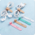 Cute candy color earphone winder arrangement data line manager silica gel snap-type winding device four packages