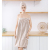 Natural color light strips of velvet wrap edge plain weave bath towel bathrobe women can wear can wrap water absorption quickly dry towel bath skirt