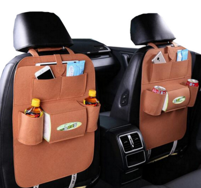 Car Seat Shopping Bags Car Back Placement Bag Multifunctional Chair Back Double Layer Felt Cloth Backseat Pocket