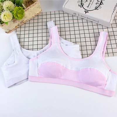 Adolescent girls' vest student underwear girls' bra with wide shoulder breasted vest