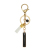 Custom Rectangle Crystal Healing Quartz Stone Pendant Keychain with Leather Tassel