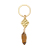 custom Healing Crystal Hexagonal Point Keychain Natural Stone Gold Key Ring 