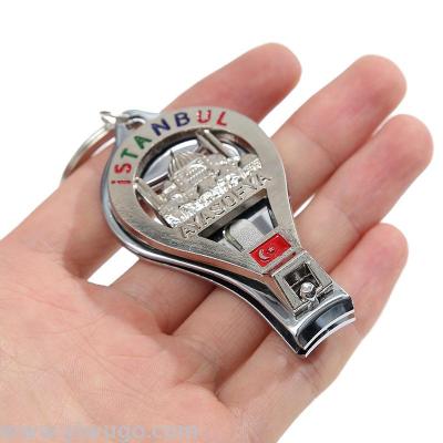 Turkey Istanbul nail clippers key chain bottle opening multi-functional pendant gift