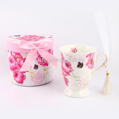 New bone China ceramic cup water cup business gift promotion household appliances advertising cup promotion