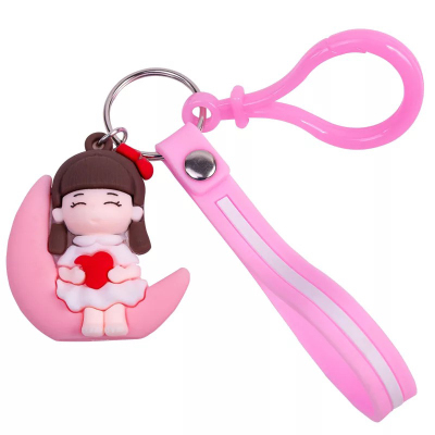 Three-Dimensional Doll Plastic Key Ring