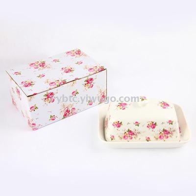 Ceramic Cream Plate Salad Plate Bread Plate Mustard Cheese Butter Dish Kitchen Home Daily Seasoning Decoration Tray