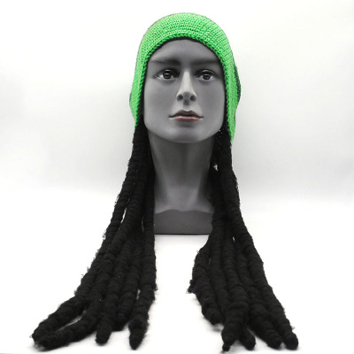 Braid straw hat beret Jamaica hat black man wig wool Halloween hat