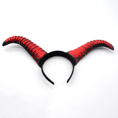 Dress up as a Halloween party cosplay with bloody horned headgear headbands stage show