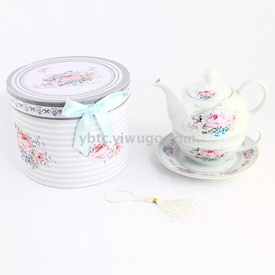 Ceramic cups and saucers set of daily necessities one-person pot kitchen supplies family pot teapot