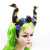 Halloween devil hair band stuffed with cotton ox horn headdress party festive hair band COSPLAY ball dress