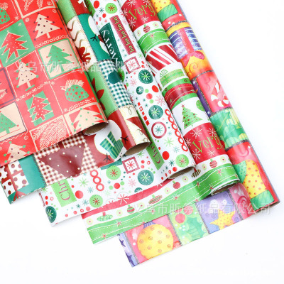 Manufacturers direct Christmas series gift wrapping paper light coated paper web paper gift paper