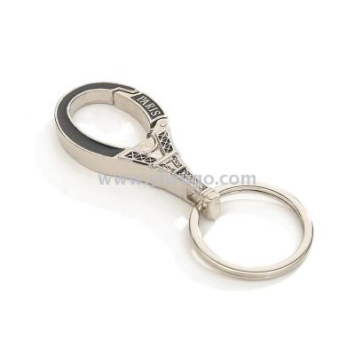 Paris, France key chain spring QQ head pull button tourism souvenirs gifts hanging pulley key chain