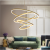 Geometric Rings Chandelier Modern Ceiling Pendant Lamp For Dining Room Living Room Decoration