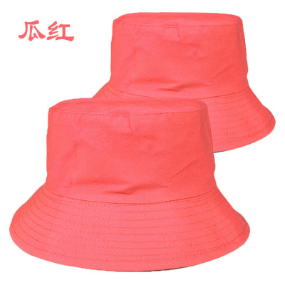 Parent-child fisherman hat blank lady hood outdoor fishing hat Korean version of pure color fisherman hat custom