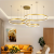 Geometric Rings Chandelier Modern Ceiling Pendant Lamp For Dining Room Living Room Decoration