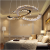 2 Ring Crystal Chandelier LED Light Fixtures Pendant Lighting Chrome Ceiling Lamp Hanging Lights for Living Room