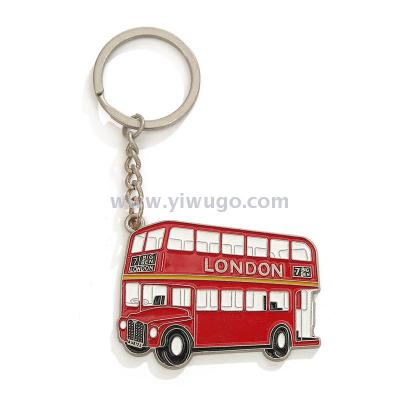 London London bridge British police telephone booth bus paint key chain tourist souvenir pendent
