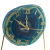 Simple Desktop Decoration Natural Gemstone Blue Agate Stone Clock With Logo