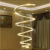 Crystal Restaurant Chandelier Led Crystal Lamp Living Room Bedroom Lamp Hotel Villa Duplex Stair Light Engineering Chandelier