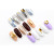Japanese Style Nail Beauty Gradient Amber Gold Edge Shaped Stone Renee Same Style Metal Ornament Alloy Nails