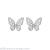 High-End Luxury Super Fairy Zircon Elegant Butterfly Elegant Earrings New Trendy Cold Ear Studs Earrings Female Silver Needle