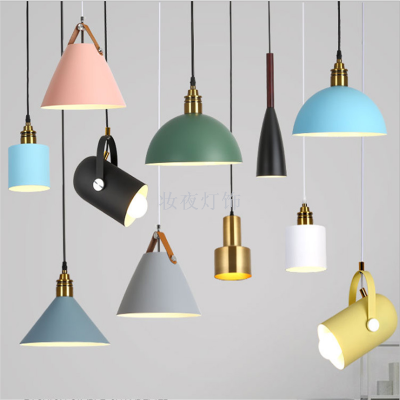 Nordic Modern Ceiling Light Macaron Pendant Light Hanging Lighting Fixtures Lamp for Restaurant bar Coffee Dining Room