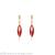 Internet Hot New Trendy Red Earrings Women's Exaggerated and Personalized Trendy Long Personalized Leaves New Year Ear Studs Earrings