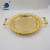 New Design round Golden Metal Tray Cup Teapot Storage Tray Tableware Restaurant Tray