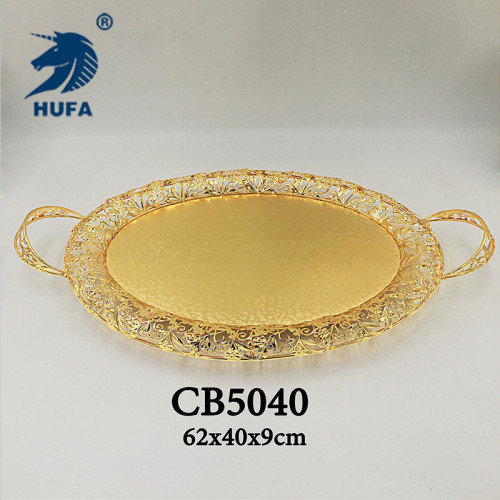 european-style oval and round metal fruit plate tray fruit plate cake plate advanced service tray..