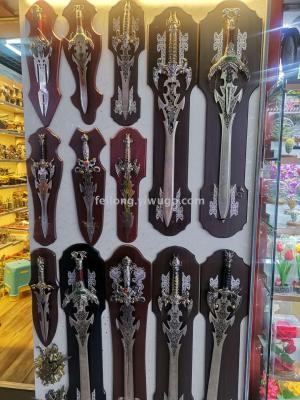 Hanging board sword western sword game sword town house ward off evil European home decoration household decoration