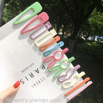 Cute Frosted Barrettes Korean Girl Side Clip BB Xuan Ya Hairpin Bang Clip Seven Pack