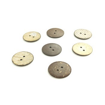 Wholesale 2 and 4 Holes  Natural Shell Coconut Button With Your  Logo For Clothing Accessories