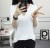 Long-sleeved lady's blouse with solid color hollowed-out v-neck students' blouse autumn/winter T-shirt