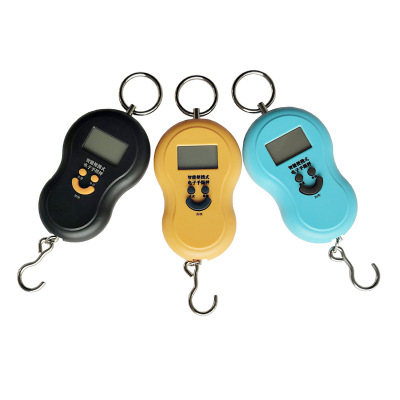 Portable mini hand scale with backlight electronic weighing 50 kg gourd baggage scale hook express weighing hand scale