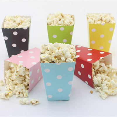 Disposable popcorn bucket paper bag chicken rice flower box wedding red packaging bags