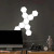 Web celebrity spliced-on modular wall lamp hexagon black quantum lamp honeycomb lamp sensing wall lamp