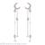 925 Silver Needle Star Moon Tassel Earrings Earrings for Bride Korean Style Long Personalized Artificial Pearl Earrings Earrings