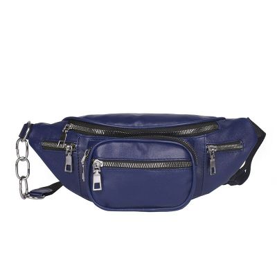 The new Fanny pack PU leather patchwork pattern for both men and women